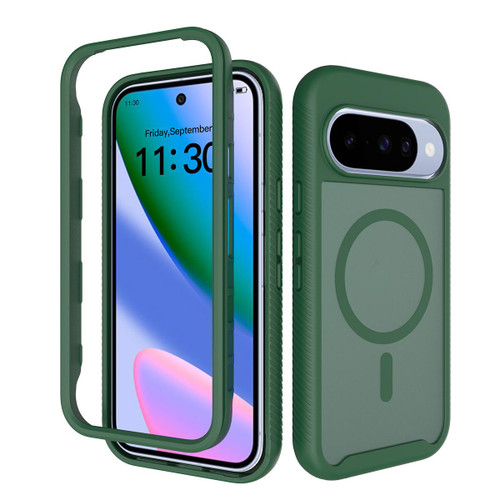 Google Pixel 11 / Pixel 11 Pro Starry Sky Matte Magnetic TPU Hybrid PC Phone Case - Green