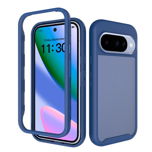 Google Pixel 11 / Pixel 11 Pro Starry Sky Matte Two-Tone Shockproof TPU Hybrid PC Phone Case - Blue