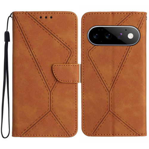 Google Pixel 11 / Pixel 11 Pro Stitching Embossed Leather Phone Case - Brown