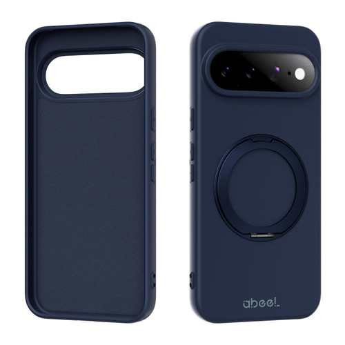 Google Pixel 11 ABEEL Skin-friendly Feel Magnetic Liquid Silicone Phone Case with Holder - Blue