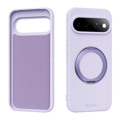 Google Pixel 11 ABEEL Skin-friendly Feel Magnetic Liquid Silicone Phone Case with Holder - Lilac Purple