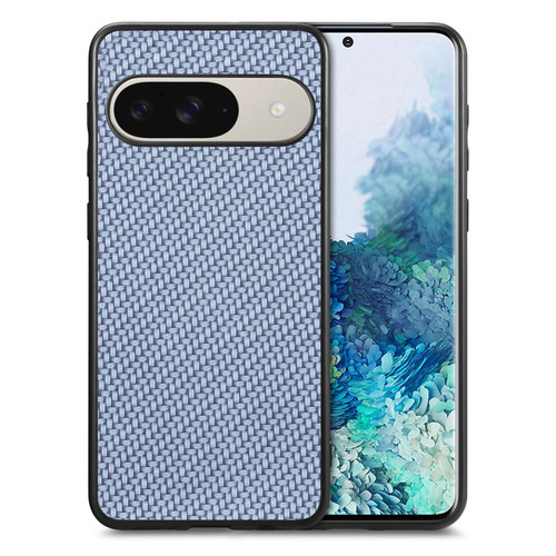Google Pixel 11 Carbon Fiber Texture Leather Back Cover Phone Case - Blue