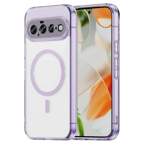 Google Pixel 11 PC Hybrid TPU Airbag Shockproof MagSafe Phone Case - Transparent Purple
