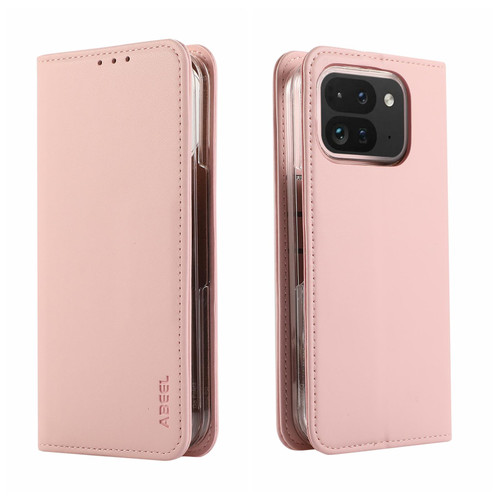 Google Pixel 11 Pro Fold ABEEL AB01 RFID Blocking Leather Phone Case - Pink