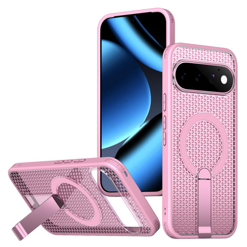 Google Pixel 11 Pro Kalebol Honeycomb Cooling MagSafe Holder Phone Case - Cherry Blossom Pink