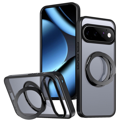 Google Pixel 11 Pro kalebol MagSafe Metal Ring Holder Phone Case - Black