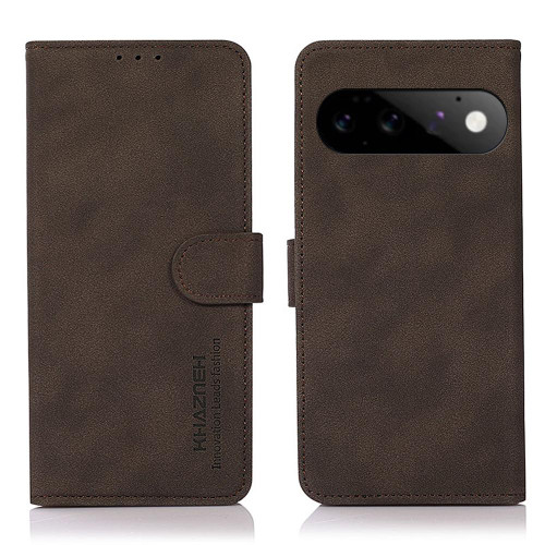 Google Pixel 11 Pro KHAZNEH Matte Texture Leather Phone Case - Brown