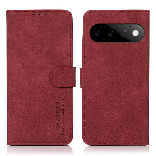 Google Pixel 11 Pro KHAZNEH Matte Texture Leather Phone Case - Red