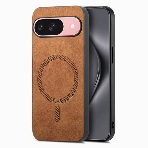 Google Pixel 11 Pro Retro Magsafe Magnetic PU Back Cover Phone Case - Brown