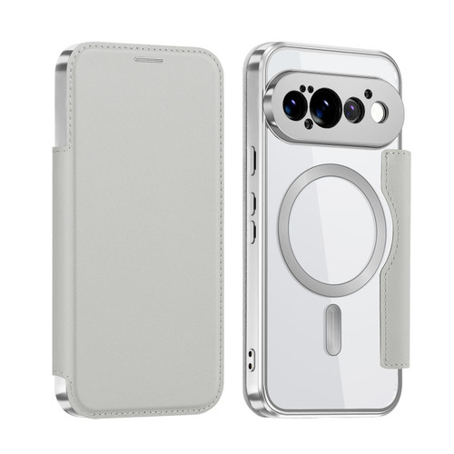 Google Pixel 11 Pro Shield MagSafe RFID Anti-theft Leather Phone Case - Grey