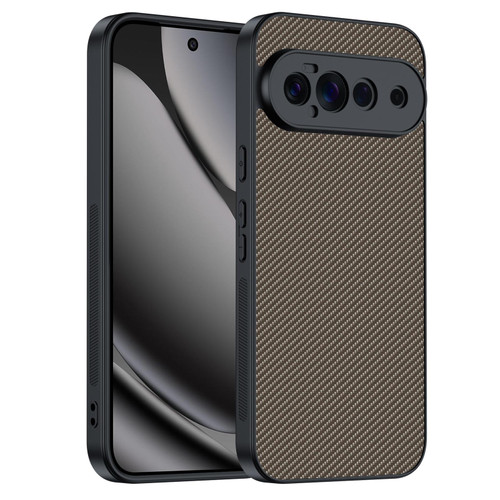 Google Pixel 11 Pro Ultra-thin Carbon Fiber Texture Printing Phone Case - Gold