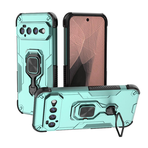 Google Pixel 11 Pro XL 5G Global Metal Kickstand TPU Hybrid PC Phone Case - Green