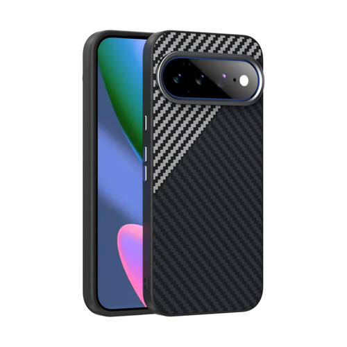 Google Pixel 11 Pro XL ABEEL C Carbon Fiber Series 6D Micro Relief MagSafe Phone Case - Black Grey