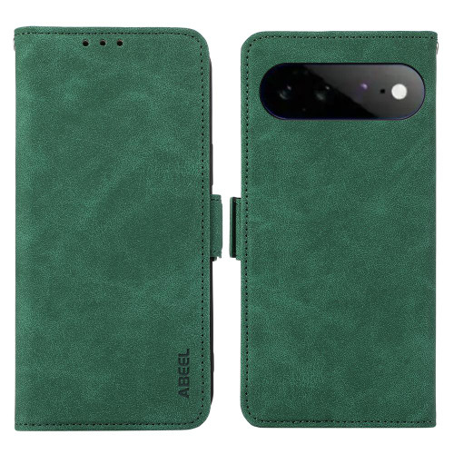 Google Pixel 11 Pro XL ABEEL Frosted Magnetic RFID Leather Phone Case - Green
