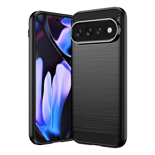 Google Pixel 11 Pro XL Carbon Fiber Brushed Texture TPU Phone Case - Black