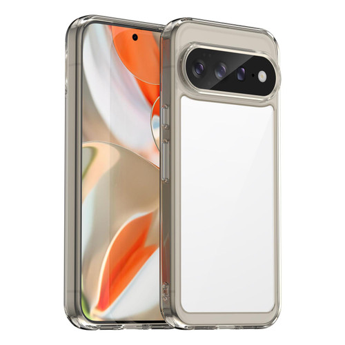 Google Pixel 11 Pro XL Colorful Series Acrylic Hybrid TPU Phone Case - Transparent Grey