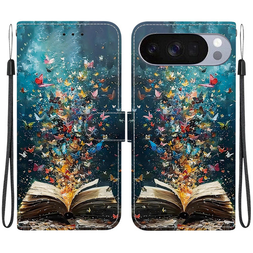 Google Pixel 11 Pro XL Crystal-Texture Painted Vegan Leather Phone Case - Star River Book Words