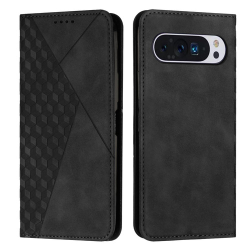Google Pixel 11 Pro XL Diamond Splicing Skin Feel Magnetic Leather Phone Case - Black