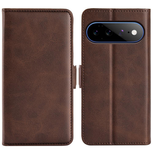 Google Pixel 11 Pro XL Dual-side Magnetic Buckle Horizontal Flip Leather Phone Case - Brown