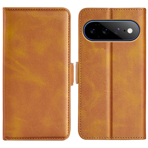 Google Pixel 11 Pro XL Dual-side Magnetic Buckle Horizontal Flip Leather Phone Case - Yellow