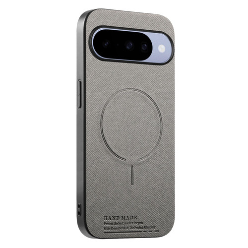 Google Pixel 11 Pro XL Fabric Magnetic PU Back Cover Phone Case - Gray