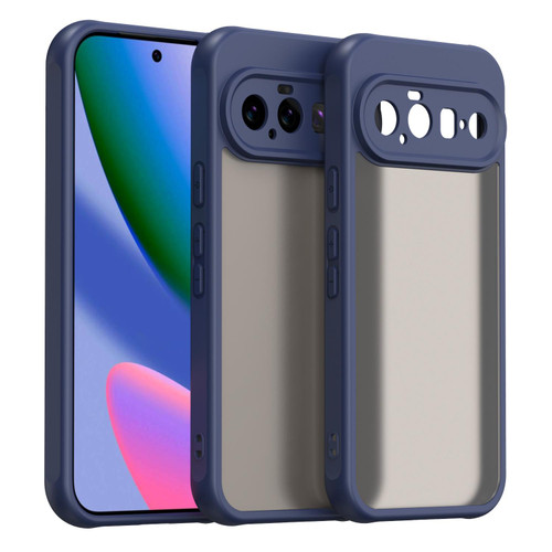 Google Pixel 11 Pro XL Fan Dun Series TPU Hybrid PC Frosted Phone Case - Blue
