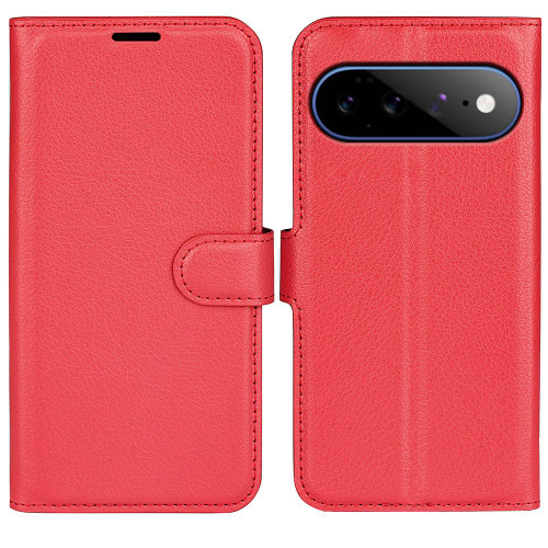 Google Pixel 11 Pro XL Litchi Texture Horizontal Flip Leather Phone Case with Holder - Red