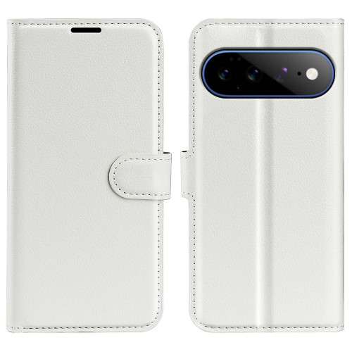 Google Pixel 11 Pro XL Litchi Texture Horizontal Flip Leather Phone Case with Holder - White