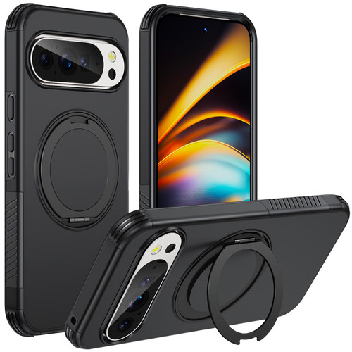 Google Pixel 11 Pro XL Magnetic 360 Rotating Holder Phone Case - Black