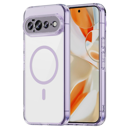 Google Pixel 11 Pro XL PC Hybrid TPU Airbag Shockproof MagSafe Phone Case - Transparent Purple