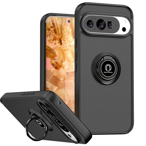 Google Pixel 11 Pro XL Q Shadow 1 Series TPU + PC Phone Case with Ring - Black