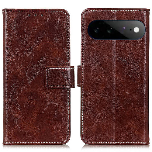 Google Pixel 11 Pro XL Retro Crazy Horse Texture Flip Leather Phone Case - Brown