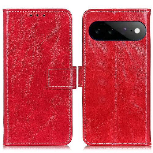 Google Pixel 11 Pro XL Retro Crazy Horse Texture Flip Leather Phone Case - Red