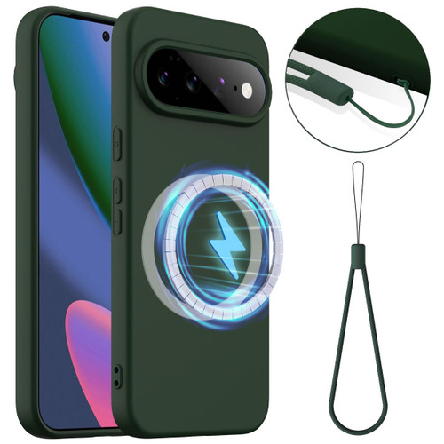 Google Pixel 11 Pro XL Shockproof Silicone Magsafe Phone Case - Dark Green