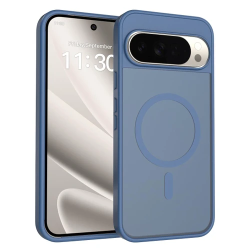 Google Pixel 11 Pro XL Skin Feel TPU Hybrid PC MagSafe Phone Case - Blue