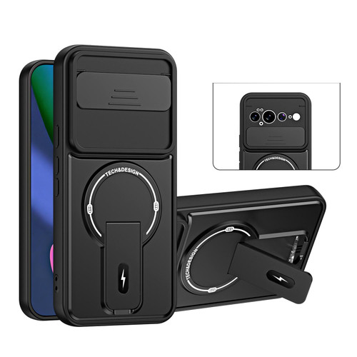 Google Pixel 11 Pro XL Sliding Camshield Holder Magnetic Phone Case - Black