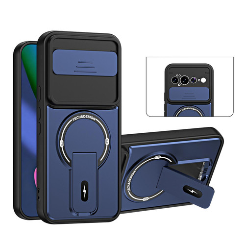 Google Pixel 11 Pro XL Sliding Camshield Holder Magnetic Phone Case - Blue