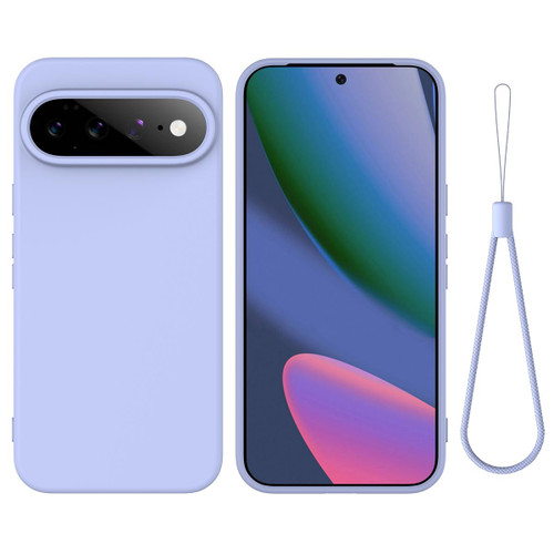 Google Pixel 11 Pro XL Solid Color Liquid Silicone Dropproof Full Coverage Phone Case - Purple