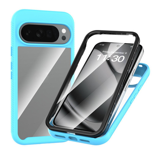 Google Pixel 11 Pro XL Starry Sky Solid Color Series PC + TPU Phone Case with PET Film - Sky Blue