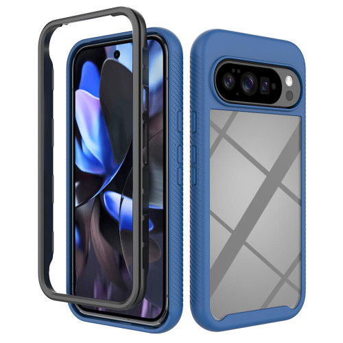 Google Pixel 11 Pro XL Starry Sky Solid Color Shockproof TPU Clear PC Phone Case - Dark Blue