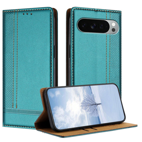 Google Pixel 11 Pro XL Stitching Design Scratch-Resistant Vegan Leather Phone Case - Green