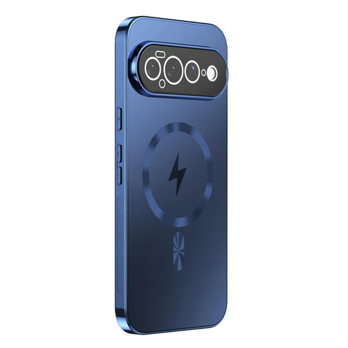 Google Pixel 11 Pro XL Vacuum Electroplated Magnetic Phone Case - Navy Blue