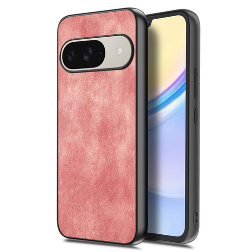 Google Pixel 11 Pro XL Vintage Leather PC Back Cover Phone Case - Pink