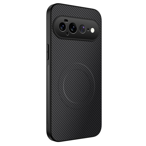 Google Pixel 11 Pro XL WANLONFENG TQ Series Magnetic Carbon Fiber Texture PC Hybrid TPU Phone Case - Black