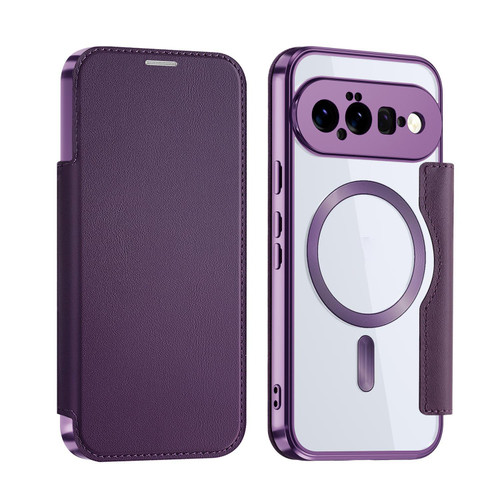 Google Pixel 11 Shield MagSafe RFID Anti-theft Leather Phone Case - Purple
