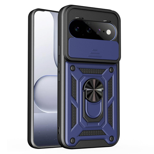 Google Pixel 11 Sliding Camera Cover Design TPU+PC Phone Case - Blue