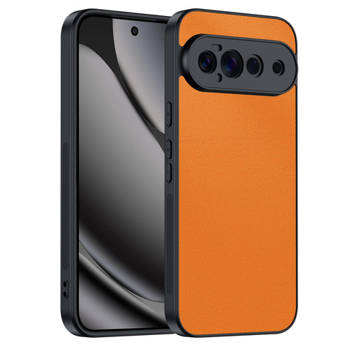 Google Pixel 11 Ultra-thin Plain Skin Leather Phone Case - Orange
