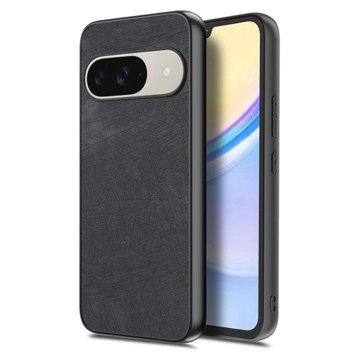 Google Pixel 11 Vintage Leather PC Back Cover Phone Case - Black