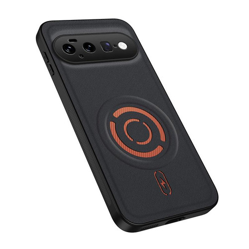Google Pixel 11 WANLONFENG Tech Fabric Texture Magnetic PC Hybrid TPU Phone Case - Black