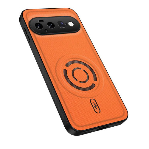 Google Pixel 11 WANLONFENG Tech Fabric Texture Magnetic PC Hybrid TPU Phone Case - Orange